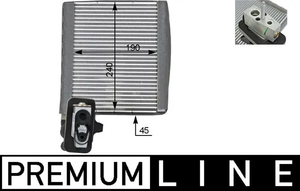 MAHLE AE 119 000P Evaporator, air conditioning