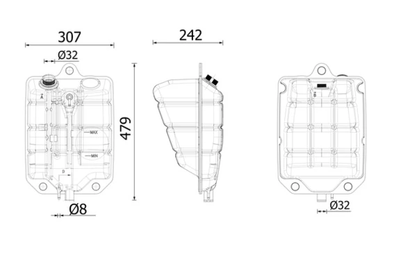 Expansion Tank, coolant BEHR CRT 269 000S