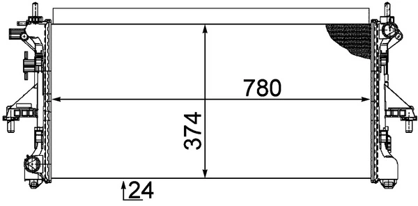 Radiator, engine cooling BEHR *** PREMIUM LINE *** CR 1068 000P