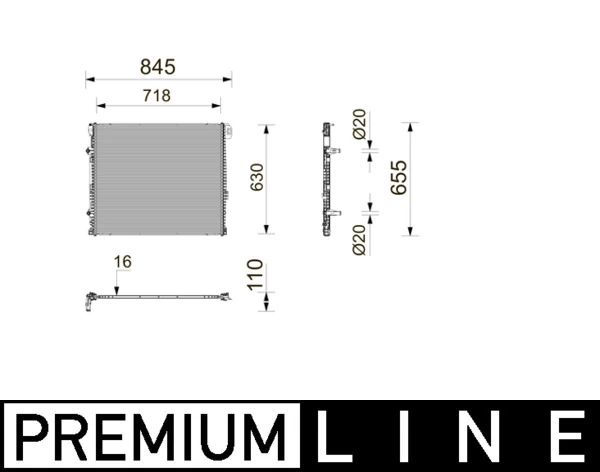 Radiator, engine cooling BEHR *** PREMIUM LINE *** CR 2803 000P