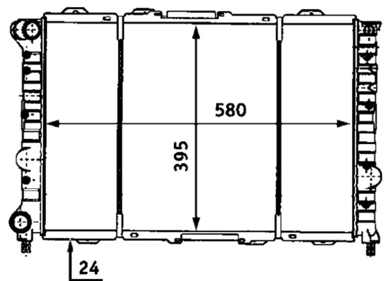 Radiator, engine cooling BEHR CR 521 000S