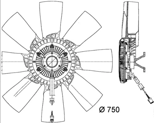 Fan, engine cooling BEHR *** PREMIUM LINE *** CFF 454 000P