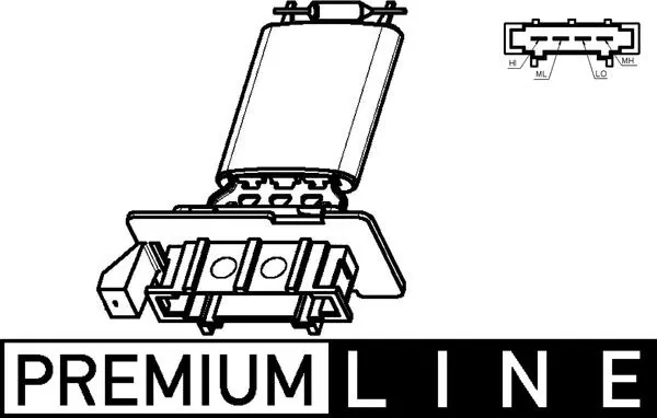 Resistor, interior blower BEHR *** PREMIUM LINE *** ABR 98 000P