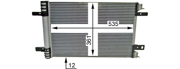 Condenser, air conditioning BEHR *** PREMIUM LINE *** AC 886 000P