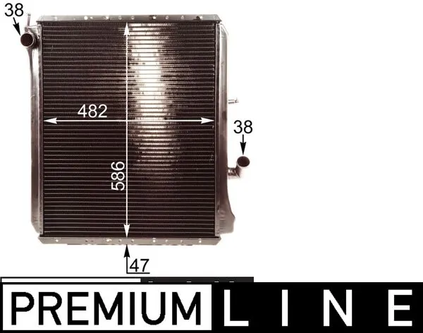 Radiator, engine cooling BEHR *** PREMIUM LINE *** CR 215 000P