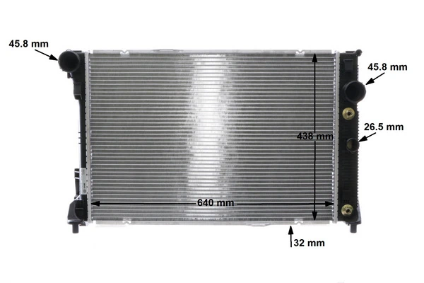 Radiator, engine cooling BEHR CR 1176 000S