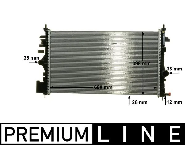 Radiator, engine cooling BEHR *** PREMIUM LINE *** CR 1102 000P