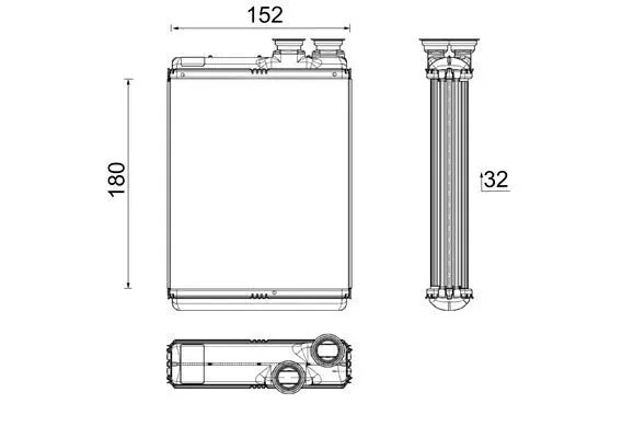 Heat Exchanger, interior heating BEHR *** PREMIUM LINE *** AH 266 000P