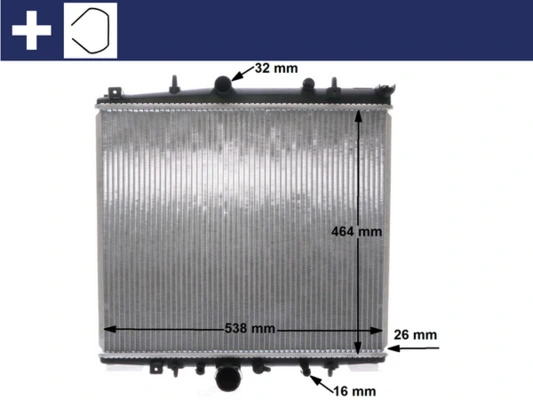 Radiator, pendingin mesin BEHR CR 1435 000S