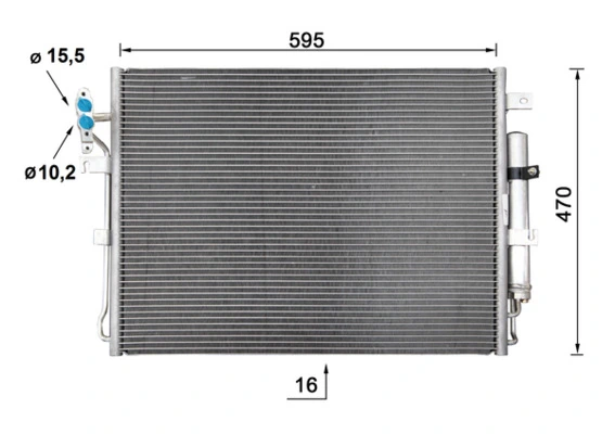 Condenser, air conditioning BEHR AC 959 000S