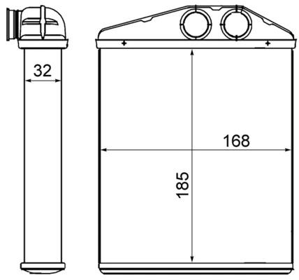 Heat Exchanger, interior heating BEHR AH 13 000S