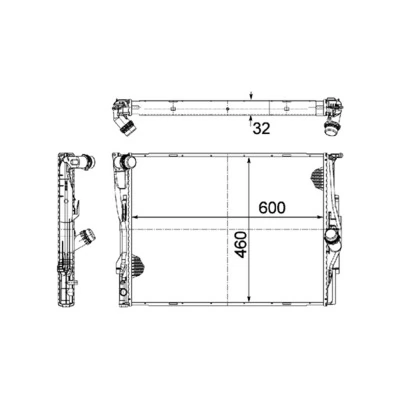 Radiator, engine cooling BEHR *** PREMIUM LINE *** CR 1087 000P