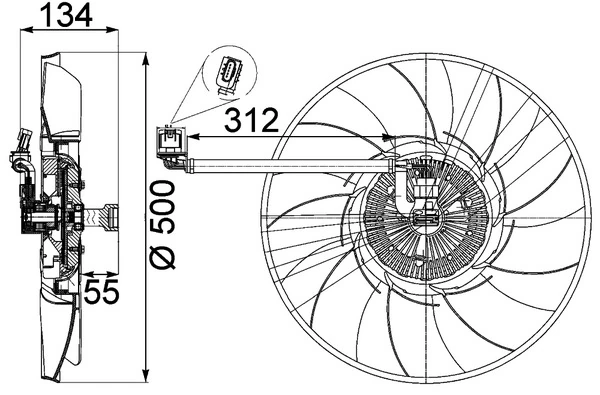 MAHLE CFF 467 000P Fan, engine cooling