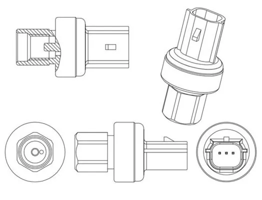 Pressure Switch, air conditioning BEHR *** PREMIUM LINE *** ASE 12 000P