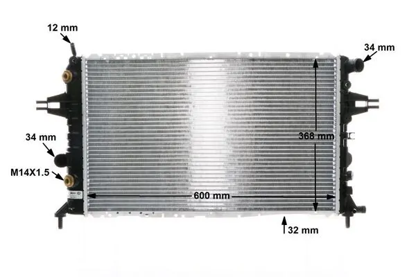 Radiator, engine cooling BEHR CR 229 000S