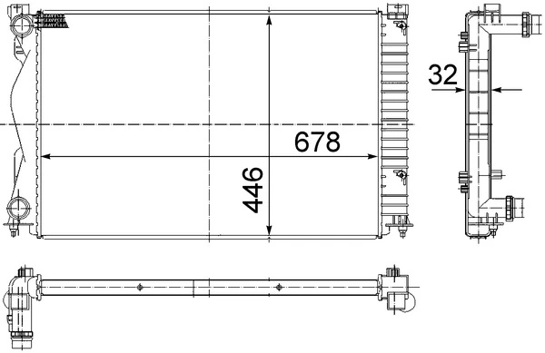 Radiator, engine cooling BEHR CR 977 000S