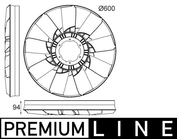 MAHLE CFW 52 000P Fan Wheel, engine cooling