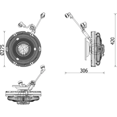 Clutch, radiator fan BEHR *** PREMIUM LINE *** CFC 259 000P