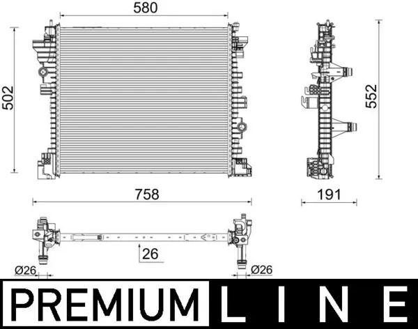 MAHLE CR 2598 000P Radiator, engine cooling