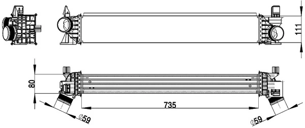 Charge Air Cooler BEHR *** PREMIUM LINE *** CI 148 000P