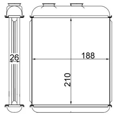 Heat Exchanger, interior heating BEHR AH 41 000S
