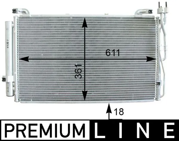 Condenser, air conditioning BEHR *** PREMIUM LINE *** AC 392 000P