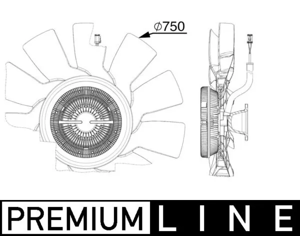 Fan, engine cooling BEHR *** PREMIUM LINE *** CFF 515 000P