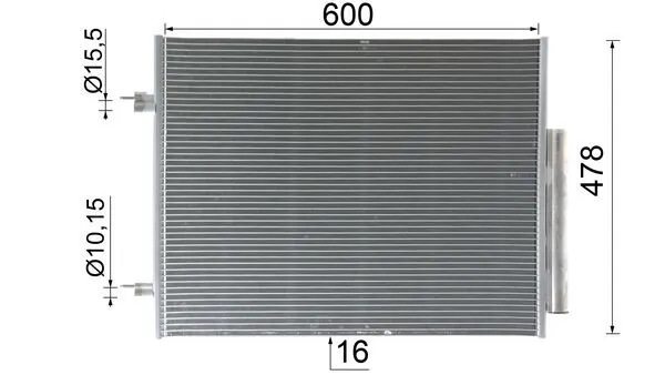 MAHLE AC 1131 000P Condenser, air conditioning