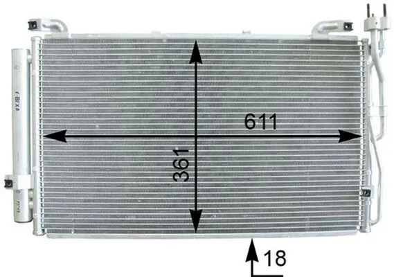 Condenser, air conditioning BEHR *** PREMIUM LINE *** AC 392 000P