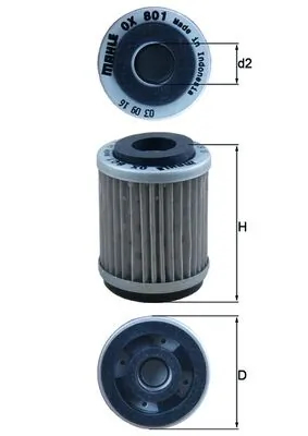MAHLE OX 801 Oil Filter