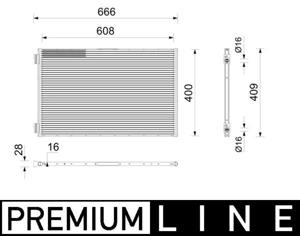 Condenser, air conditioning BEHR *** PREMIUM LINE *** AC 1191 000P