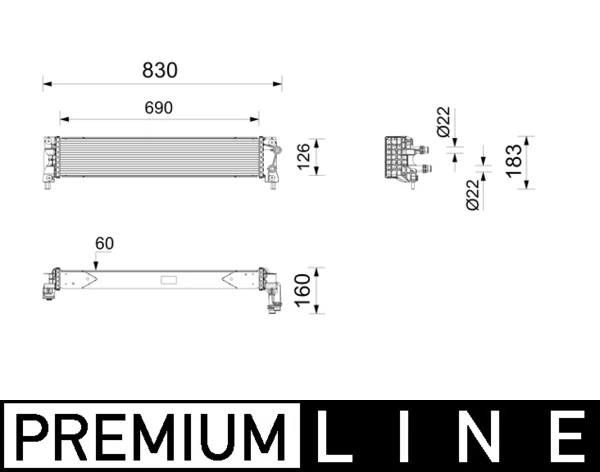 Radiator, engine cooling BEHR *** PREMIUM LINE *** CR 2806 000P
