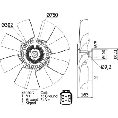 MAHLE CFF 454 000S Fan, engine cooling