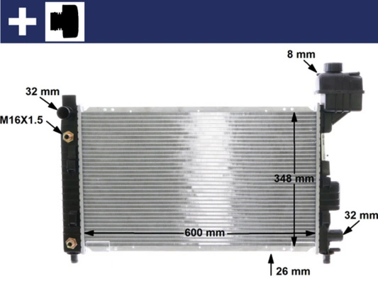 MAHLE CR 323 000S Radiator, engine cooling
