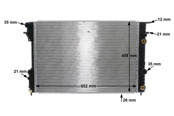 Radiator, engine cooling BEHR CR 561 000S