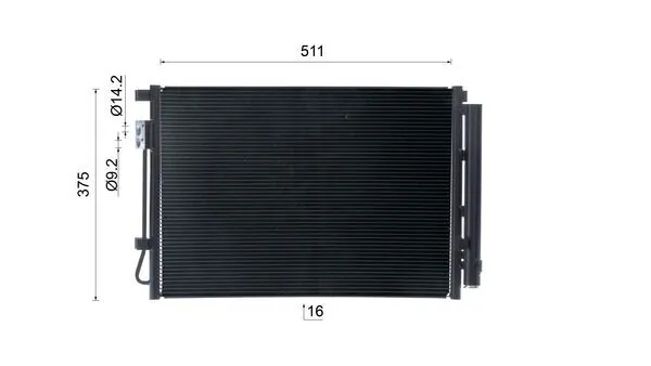 Condenser, air conditioning BEHR AC 1045 000S