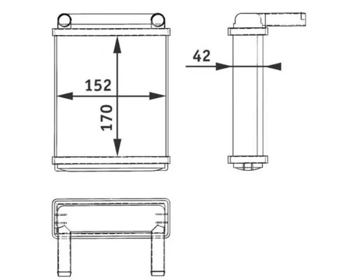 Heat Exchanger, interior heating BEHR *** PREMIUM LINE *** AH 128 000P