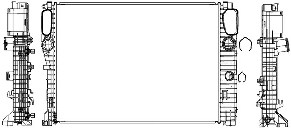 Radiator, engine cooling BEHR CR 37 000S