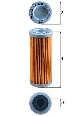 MAHLE OX 1092 Oil Filter