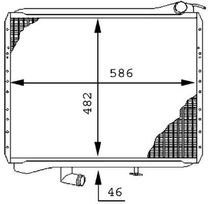 Radiator, engine cooling BEHR *** PREMIUM LINE *** CR 215 000P
