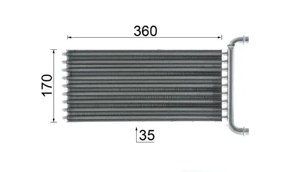 MAHLE AH 166 000P Heat Exchanger, interior heating
