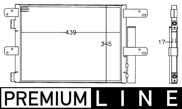 MAHLE AC 549 000P Condenser, air conditioning