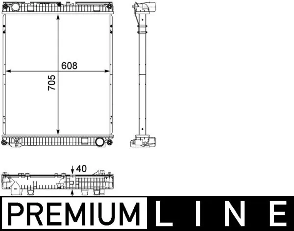 Radiator, engine cooling BEHR *** PREMIUM LINE *** CR 784 000P