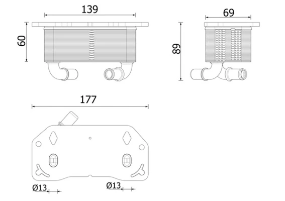 Oil Cooler, engine oil BEHR *** PREMIUM LINE *** CLC 336 000P