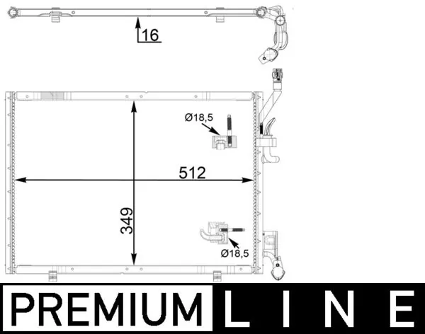 Condenser, air conditioning BEHR *** PREMIUM LINE *** AC 31 000P
