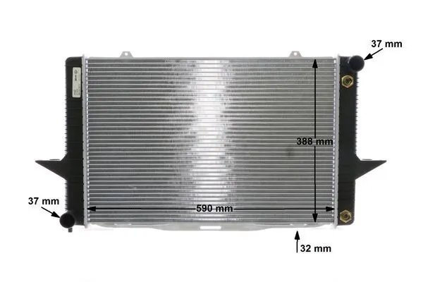 Radiator, engine cooling BEHR CR 762 000S