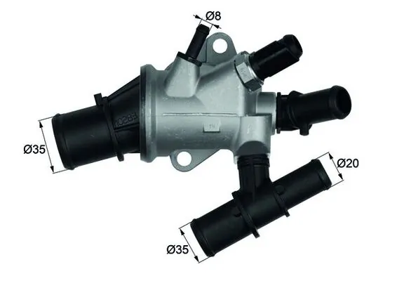 Thermostat, coolant BEHR TI 170 88