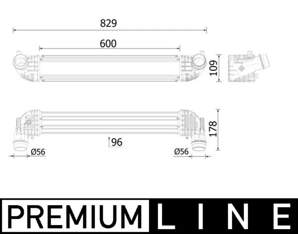 Charge Air Cooler BEHR *** PREMIUM LINE *** CI 611 000P