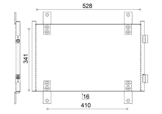 Condenser, air conditioning BEHR AC 816 000S