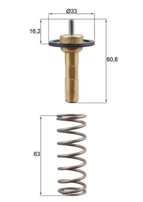 Thermostat, coolant BEHR TX 311 90D